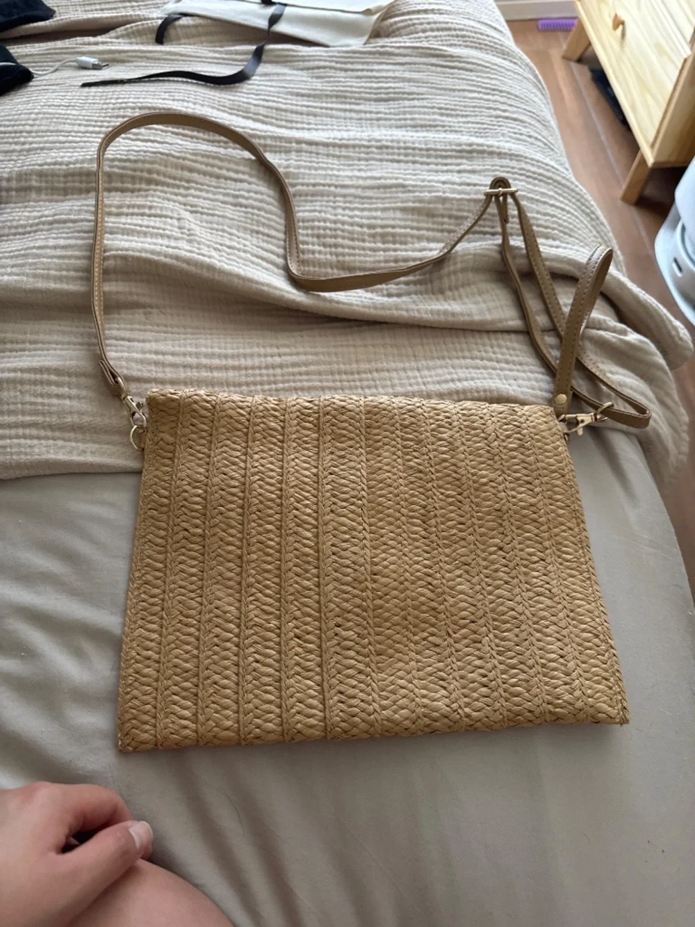 Straw Clutch Bag Woven Purse for Women Shoulder Bag